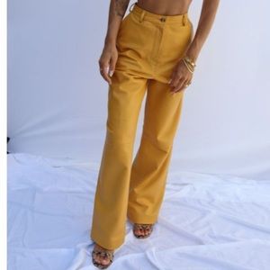 FINAL PRICE. NWT Heavy Manners Vinny Gambini Mustard Leather Pant